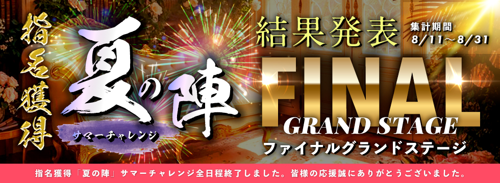 夏の陣ファイナルステージ結果発表